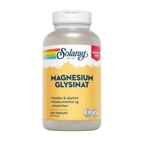 Solaray Magnesium Glysinat 240 kapsler - Individuelle Aminosyrer - JK-Shop