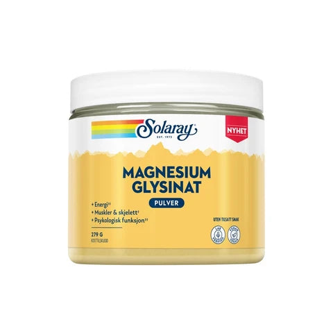 Solaray Magnesium Glysinat pulver 279 g - Mikronæringsstoffer - JK-Shop