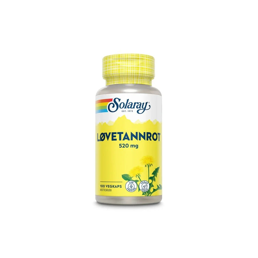 Solaray løvetannrot 520 mg 100 kapsler - Mikronæringsstoffer - JK-Shop