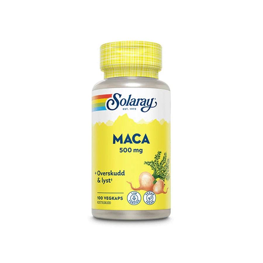 Solaray maca 500 mg 100 kapsler - Mikronæringsstoffer - JK-Shop