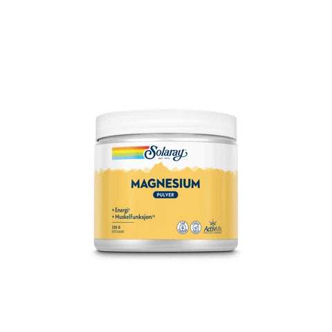 Solaray magnesium pulver 225 g - Vitaminer og kosttilskudd - JK-Shop