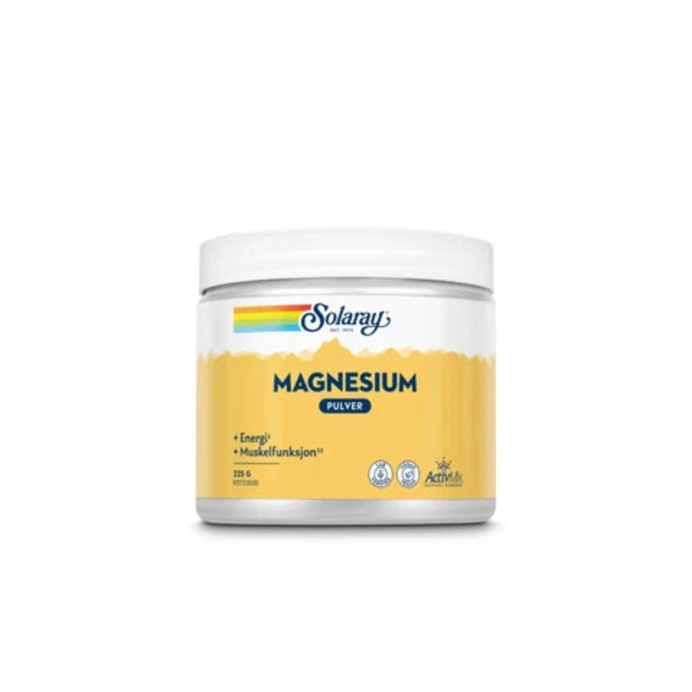 Solaray magnesium pulver 225 g - Vitaminer og kosttilskudd - JK-Shop