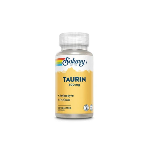 Solaray taurin 500 mg 60 tabletter - Individuelle Aminosyrer - JK-Shop
