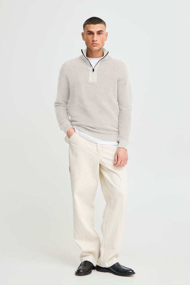 Solid Valencia half zip strikkegenser for herre