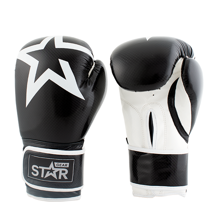 Star Gear Boxing Glove, Black, 14 & 16 oz - Kampsport - JK-Shop