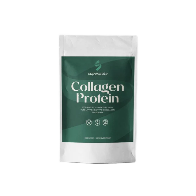 Superstate Kollagen Protein av Storfe - 3 typer kollagen - 300g - Kollagen - JK-Shop