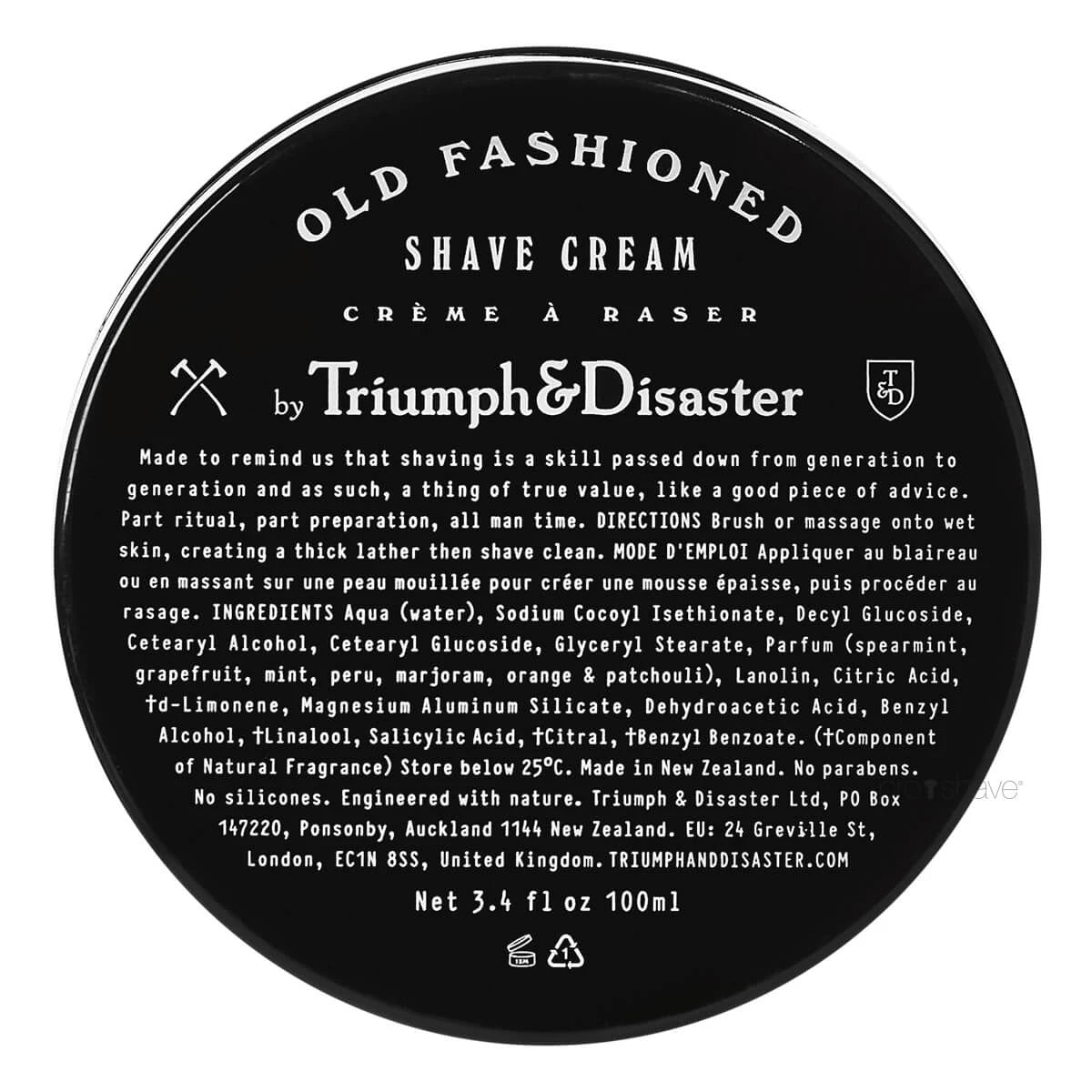 Triumph & Disaster, Old Fashioned Shave Cream