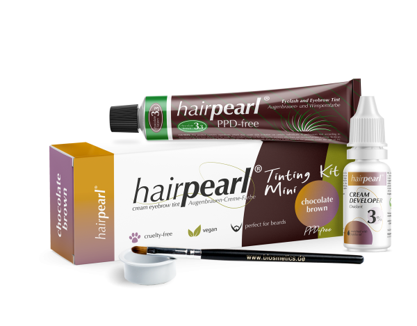 Hairpearl Bryn- og Vippefarge Mini-Kit