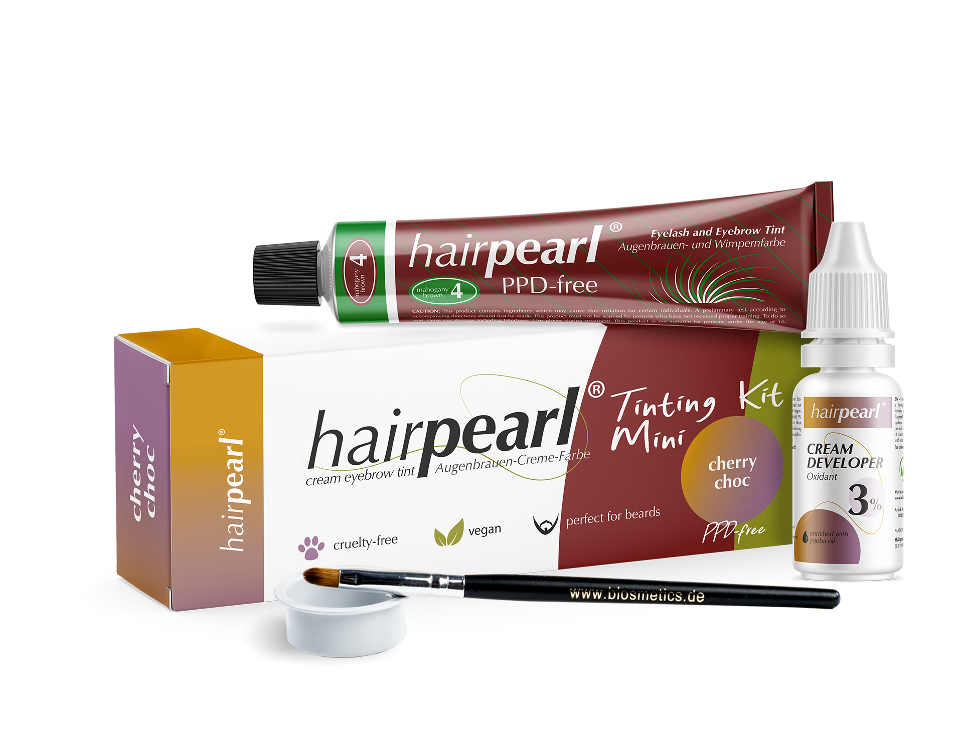 Hairpearl Bryn- og Vippefarge Mini-Kit