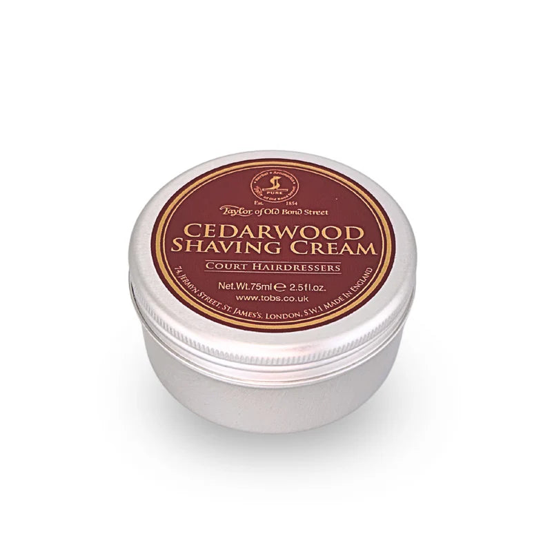 Taylor of Old Bond Street Cedarwood Shaving Cream Bowl 75 ml - Barberkrem - JK-Shop