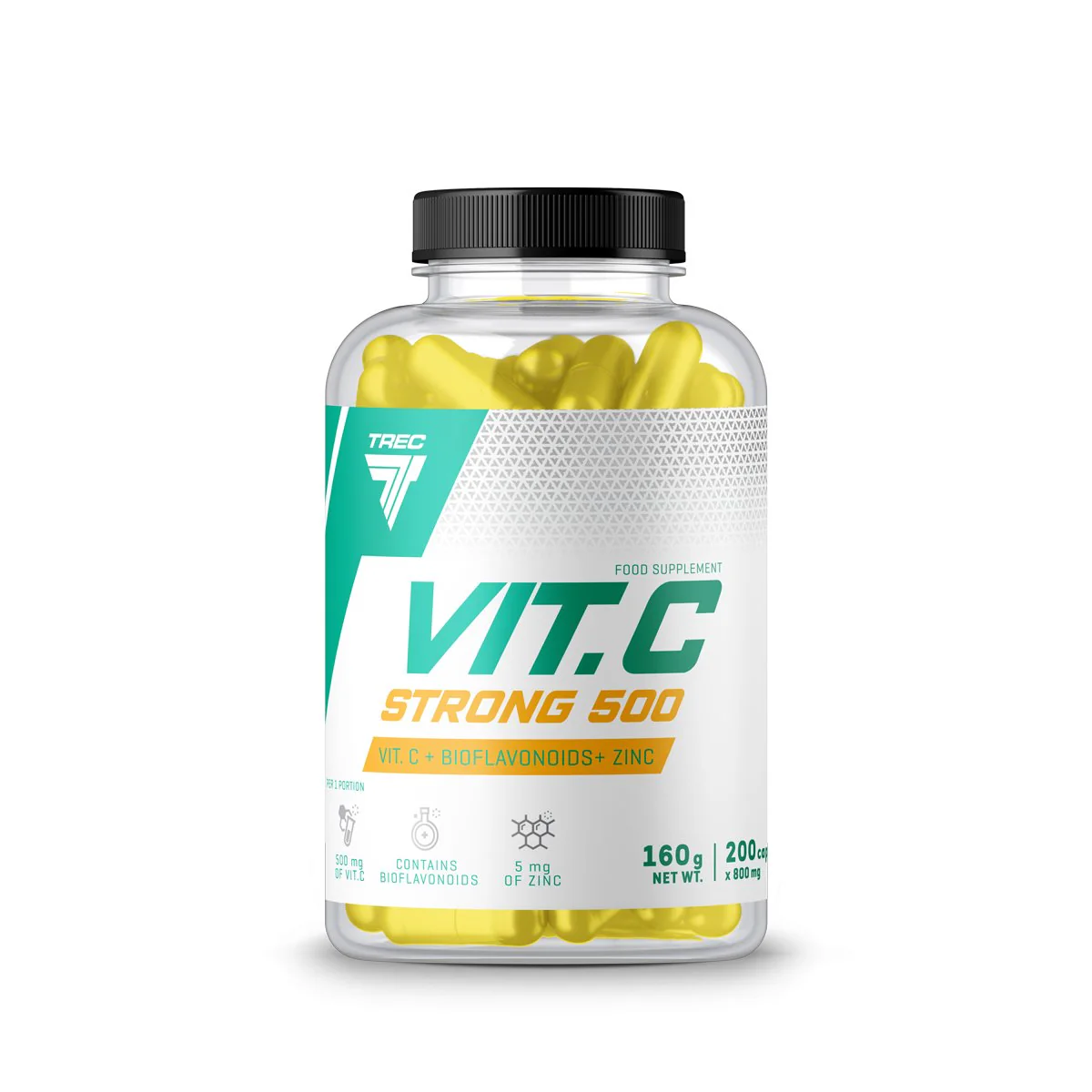 Trec Vit. C Strong 500, 100 caps - Mikronæringsstoffer - JK-Shop