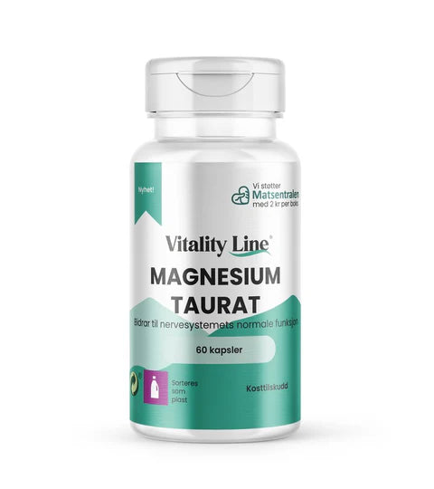 VITALITY LINE MAGNESIUM TAURAT 60 KAPSLER - Vitaminer & kosttilskudd - JK-Shop