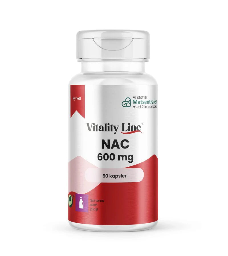 VITALITY LINE NAC 600 MG 60 KAPSLER - Vitaminer & kosttilskudd - JK-Shop
