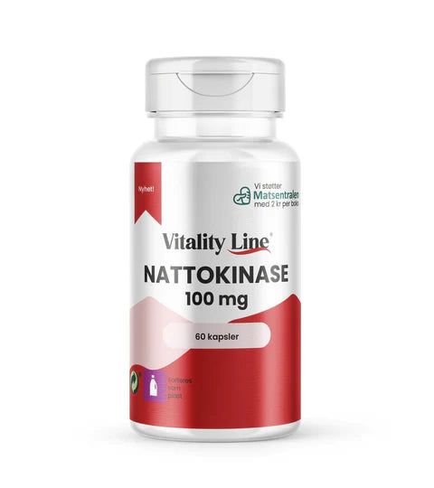 VITALITY LINE NATTOKINASE 100 MG 60 KAPSLER - Vitaminer & kosttilskudd - JK-Shop