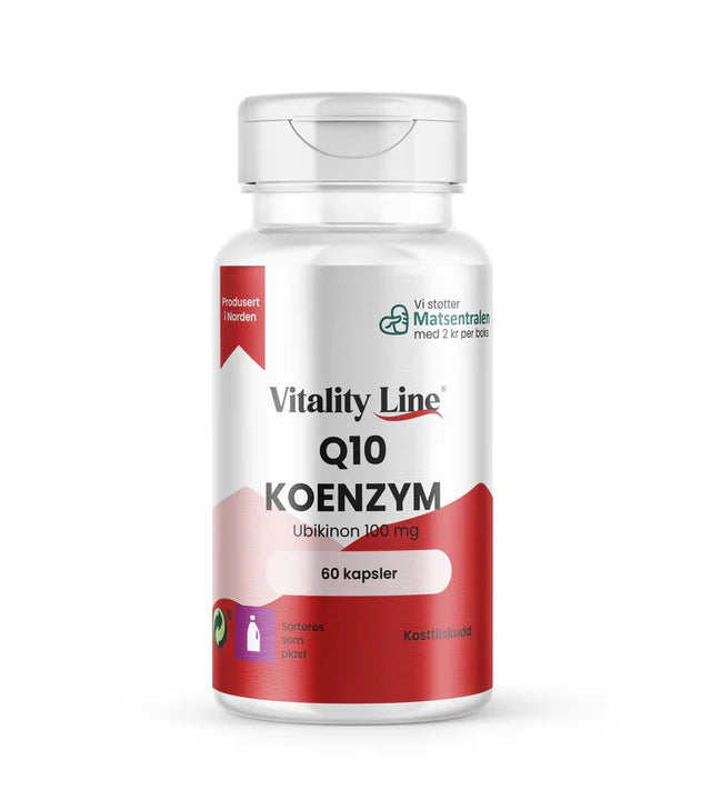 VITALITY LINE Q10 100 MG 60 KAPSLER - Vitaminer & kosttilskudd - JK-Shop