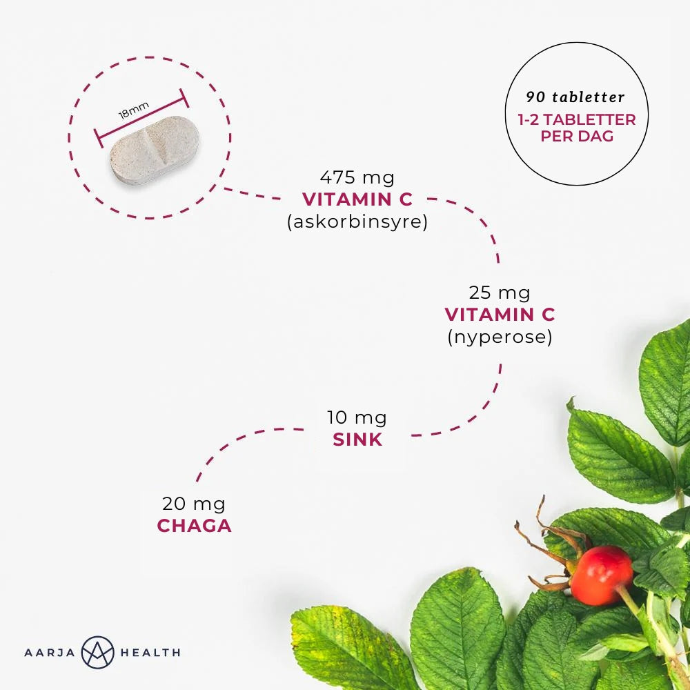 VITAMIN C 500, SINK & CHAGA - Vitaminer og kosttilskudd - JK-Shop