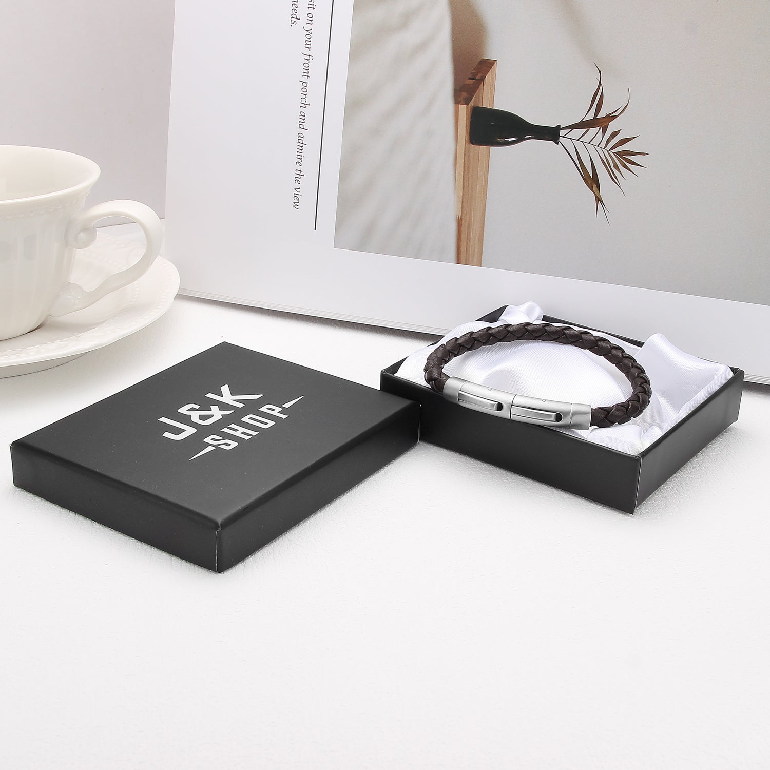 Vintage Magnetico - Minimalistisk Lærarmbånd - Armbånd - JK-Shop