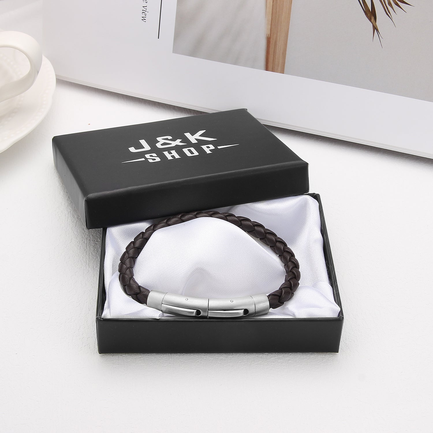 Vintage Magnetico - Minimalistisk Lærarmbånd - Armbånd - JK-Shop