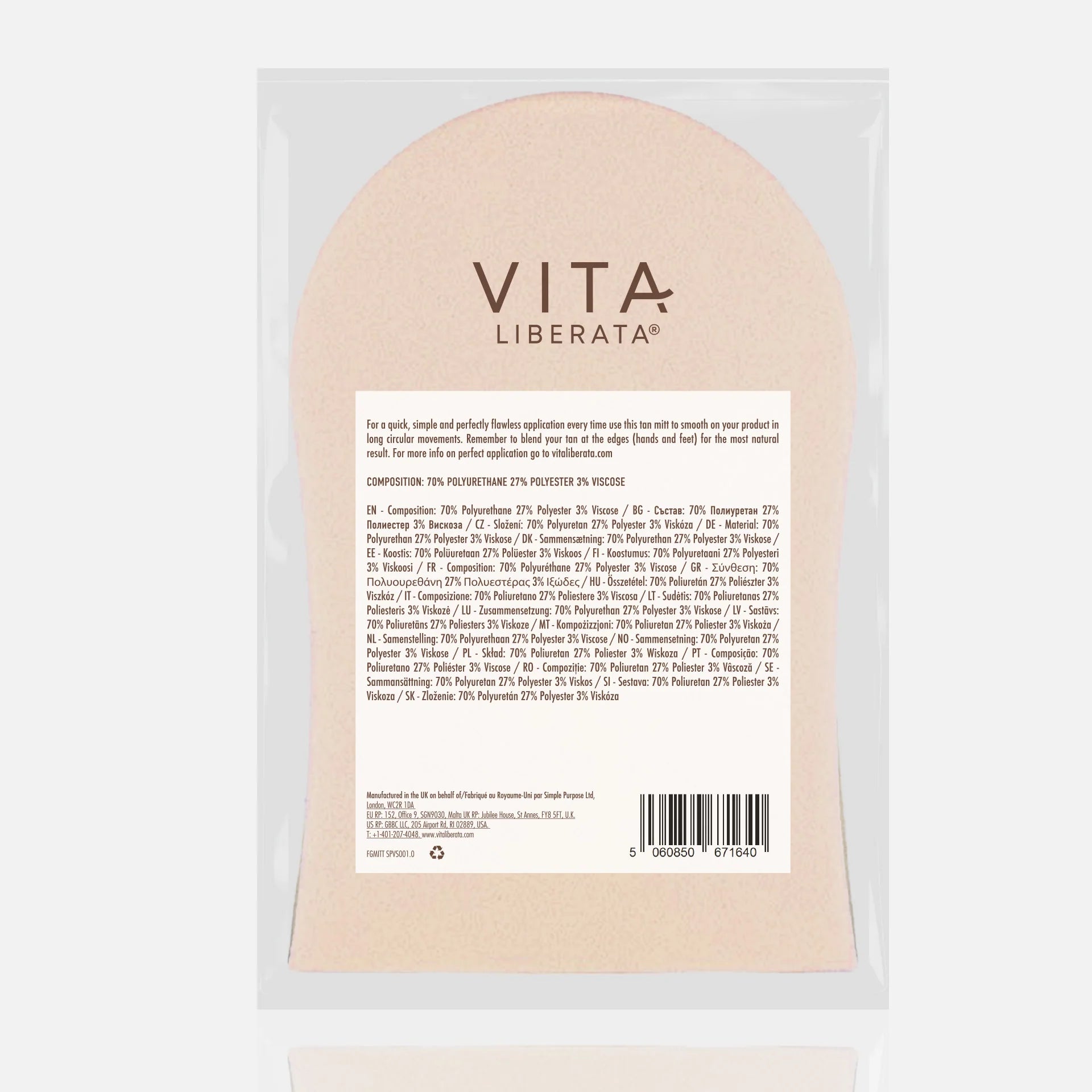 Vita Liberata Gold Tanning Mitt - Selvbruning - JK-Shop