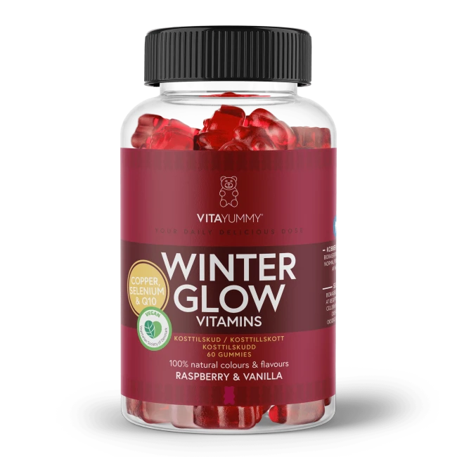 VitaYummy, Winter Glow Vitamins, 60stk, Raspberry&Vanilla (Vegan) - Vitaminer og kosttilskudd - JK-Shop