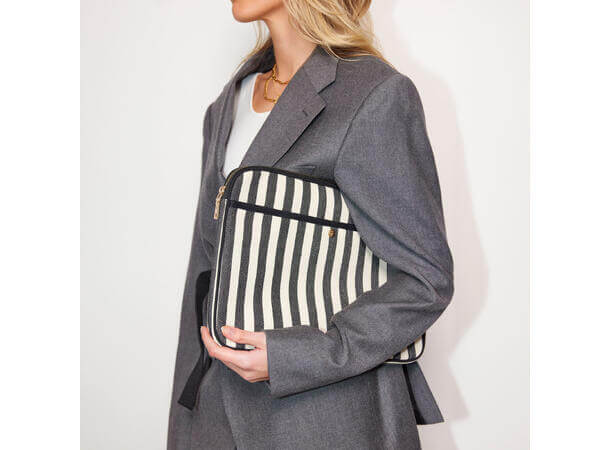 Fan Palm Laptop Sleeve- Cotton Stripe-Tilbehør-JKSHOP