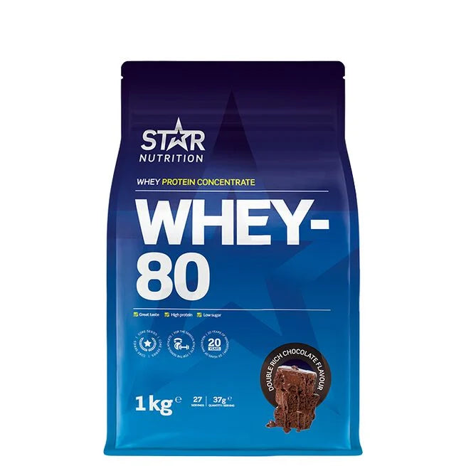 Whey-80 Myseprotein 1 kg Naturell - - JK-Shop