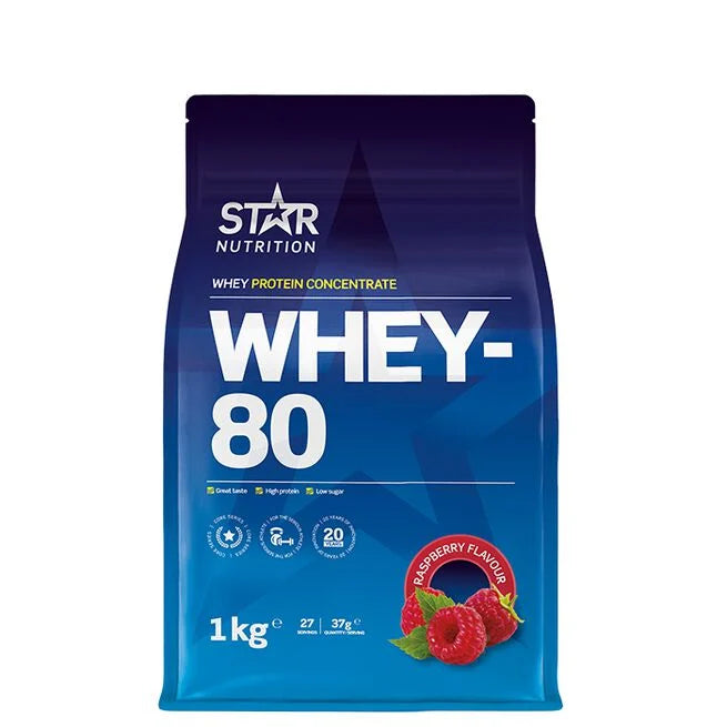 Whey-80 Myseprotein 1 kg Naturell - - JK-Shop