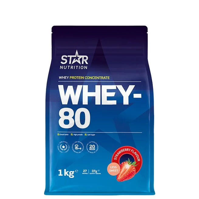 Whey-80 Myseprotein 1 kg Naturell - - JK-Shop