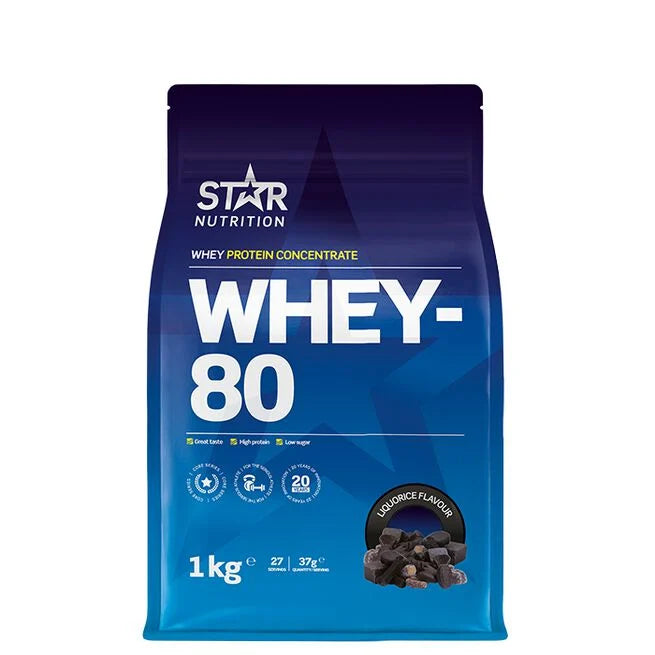 Whey-80 Myseprotein 1 kg Naturell - - JK-Shop