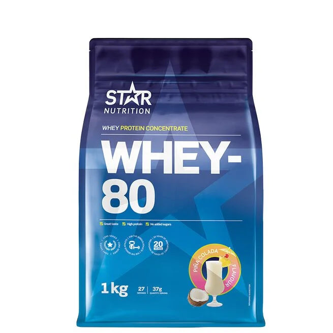 Whey-80 Myseprotein 1 kg Naturell - - JK-Shop
