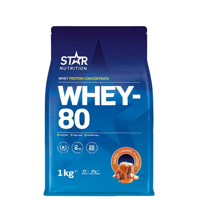Whey-80 Myseprotein 1 kg Naturell - - JK-Shop