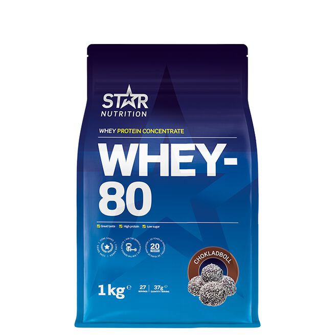 Whey-80 Myseprotein 1 kg Naturell - - JK-Shop