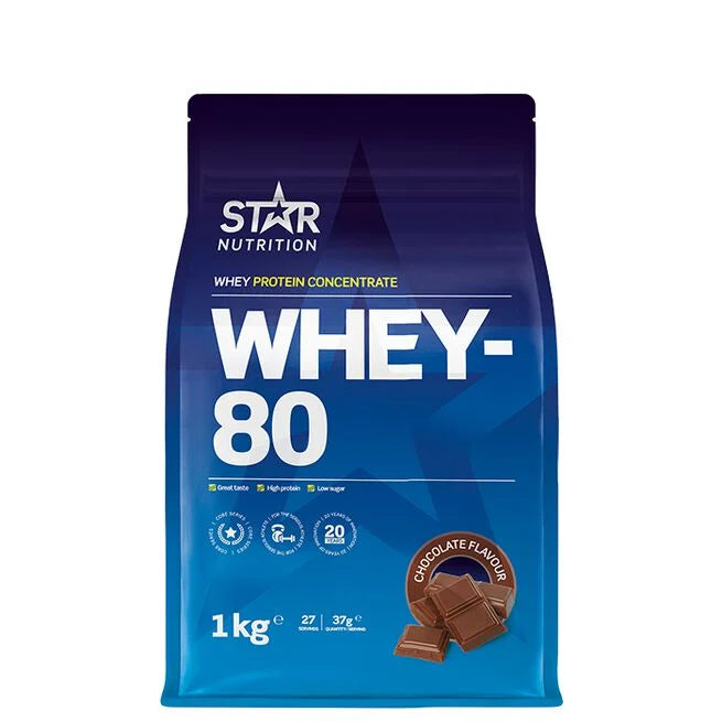Whey-80 Myseprotein 1 kg Naturell - - JK-Shop