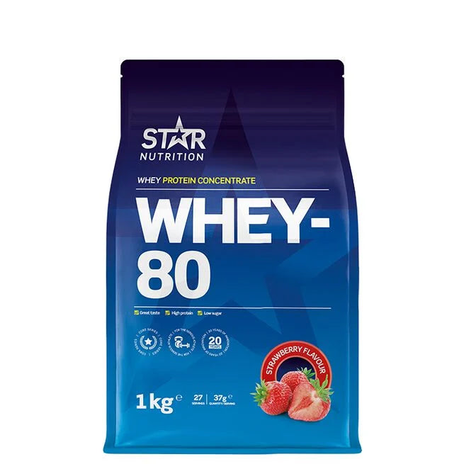 Whey-80 Myseprotein 1 kg Naturell - - JK-Shop