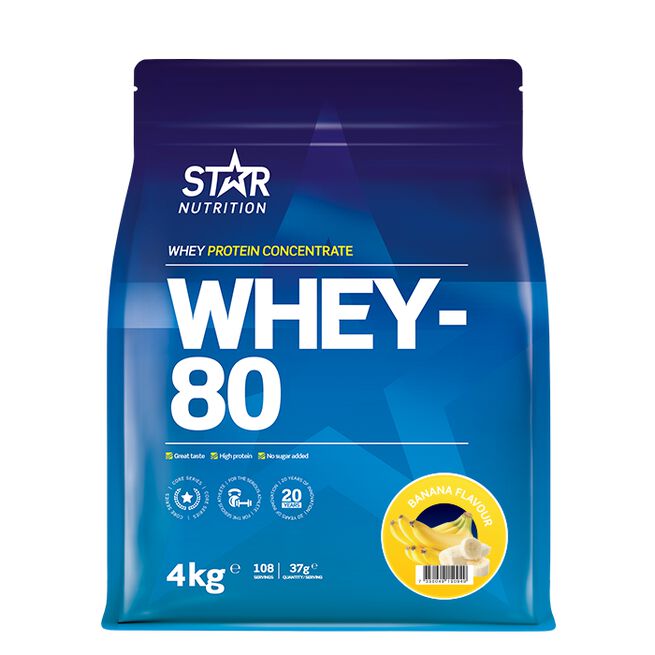 Whey-80 Myseprotein 4 kg - Whey protein - JK-Shop