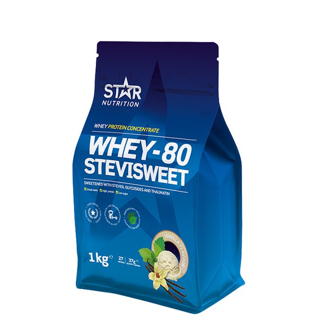 Whey-80 SteviSweet Myseprotein 1 kg - Whey protein - JK-Shop