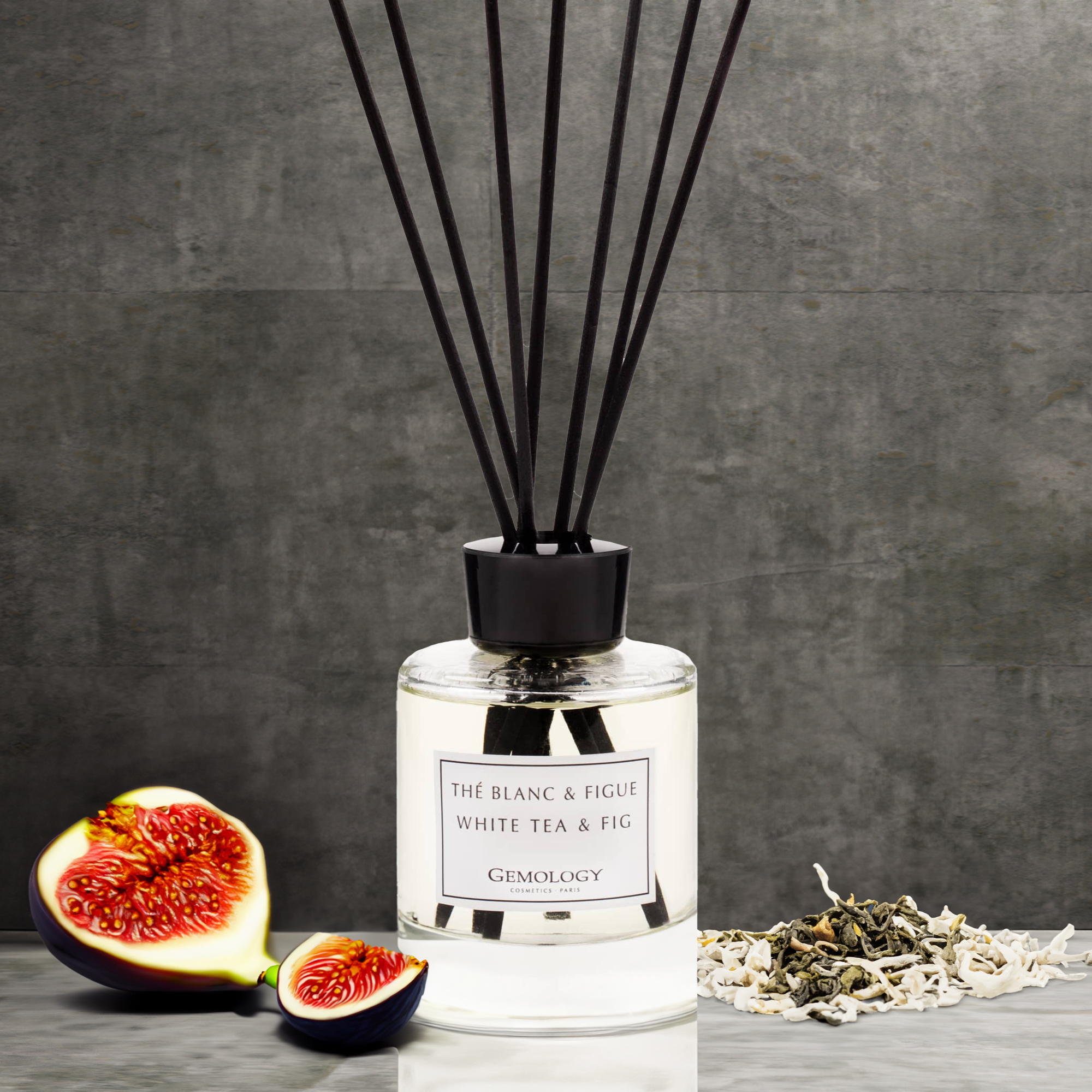 Gemology Paris, White Tea Fig Ambiance Diffuser 100ml Duft