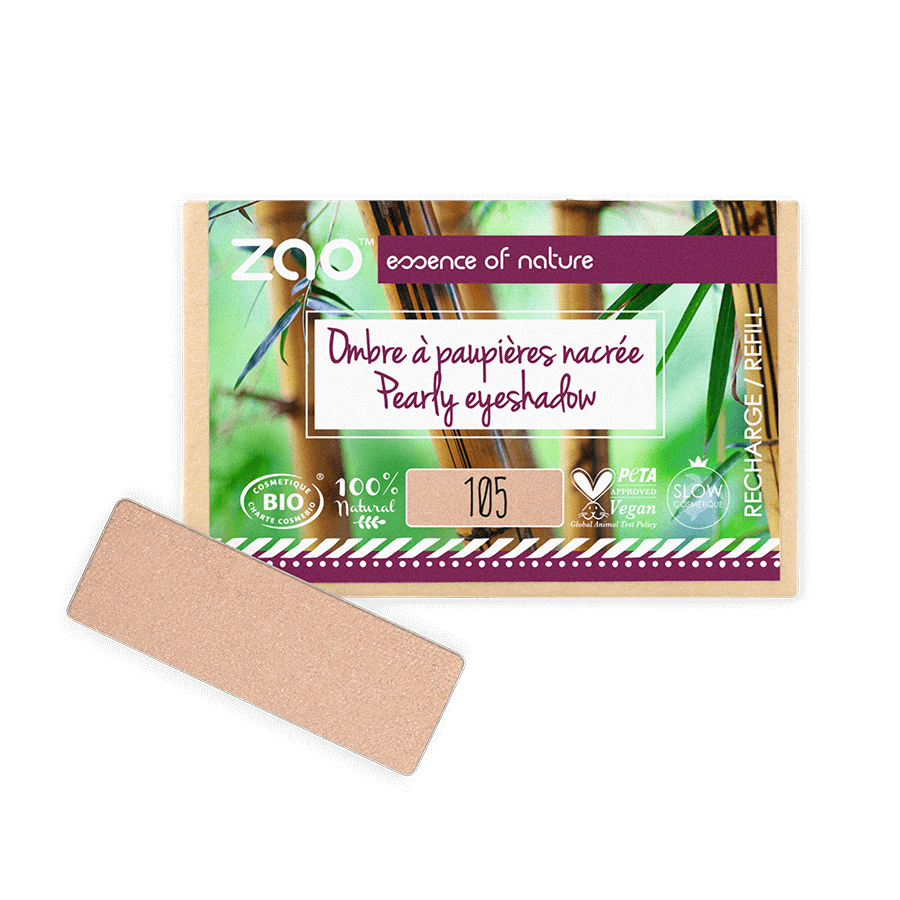 ZAO Refill Rectangle Eye Shadow- (105) Golden Sand-Øyenskygge-JKSHOP