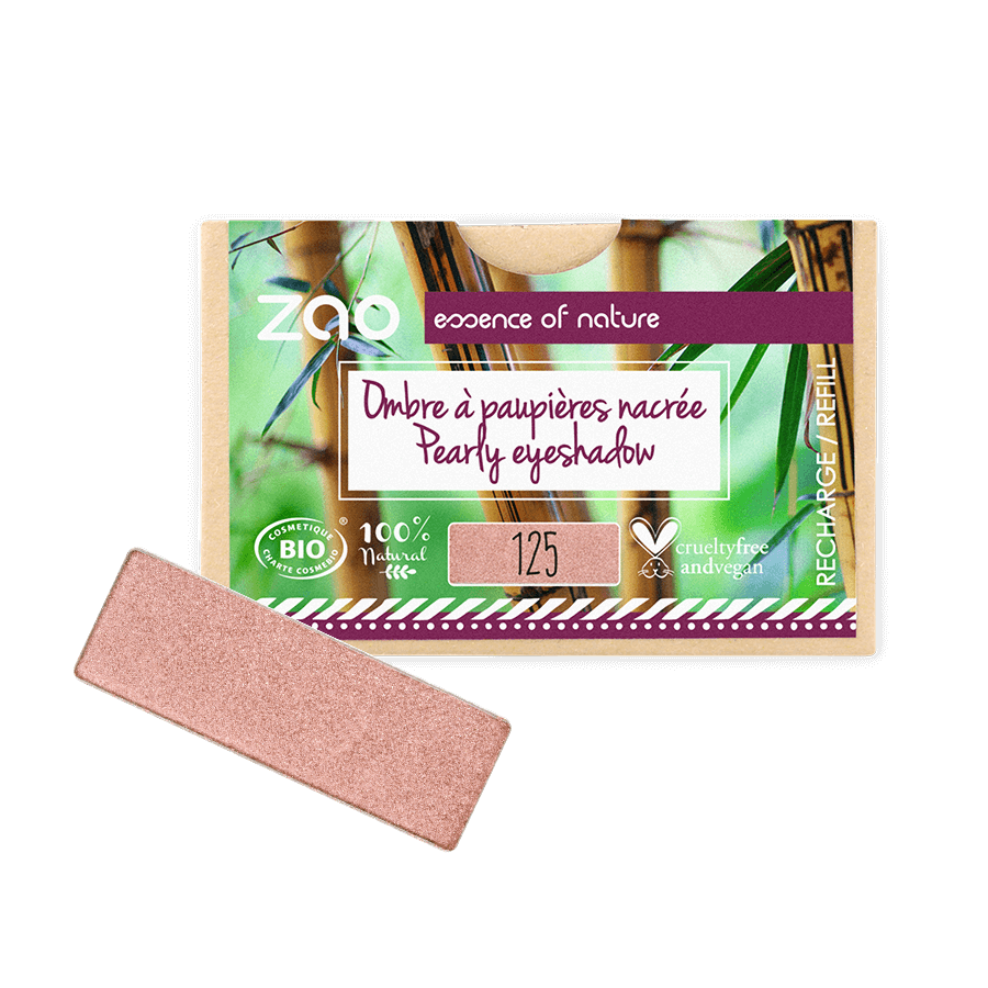 ZAO Refill Rectangle Eye Shadow- (125) Sunshiny Pink-Øyenskygge-JKSHOP