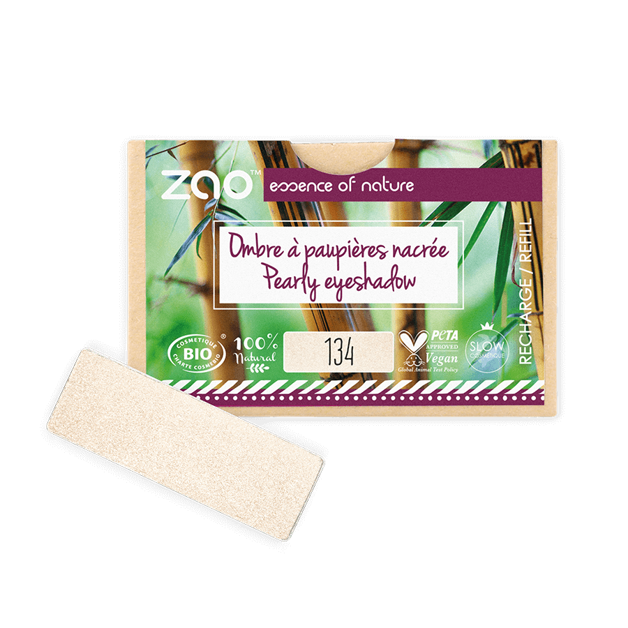 ZAO Refill Rectangle Eye shadow- (134) Golden Pearl-Øyenskygge-JKSHOP