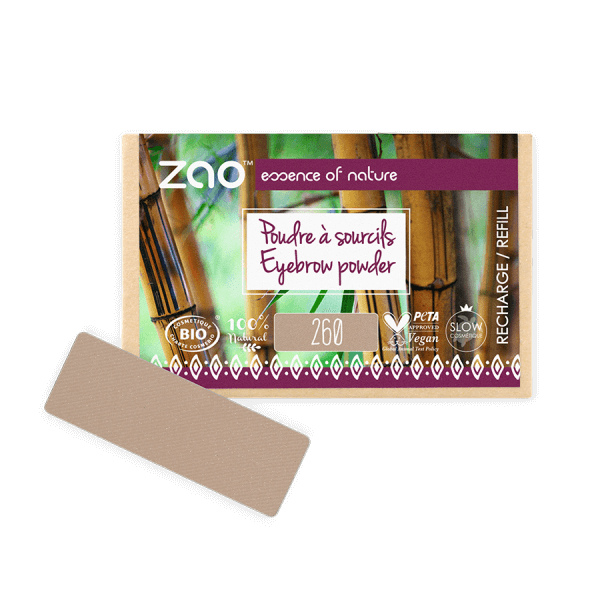 ZAO Refill Rectangle Eyebrow Powder- (260) Blond-Øyebryn-JKSHOP