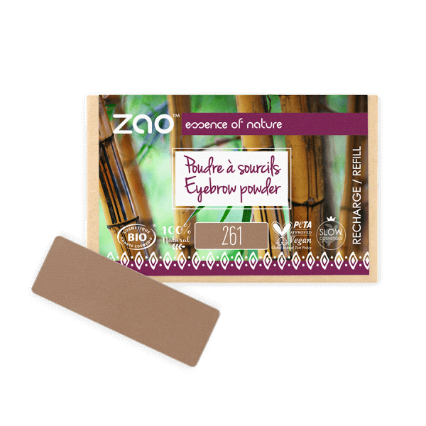 ZAO Refill Rectangle Eyebrow Powder- (261) Ash Blond-Øyebryn-JKSHOP