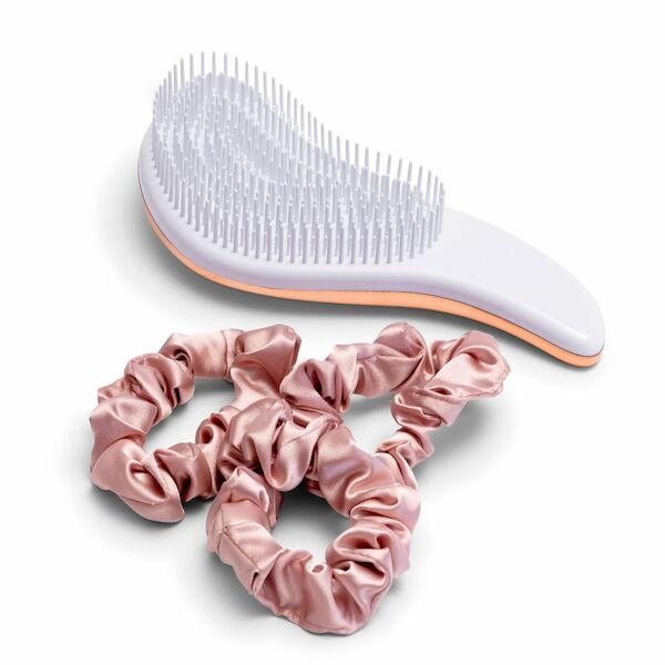 ZOË AYLA, Rose Gold Hair Detangler Brush + Scrunchies-Hårstylingsett-JKSHOP
