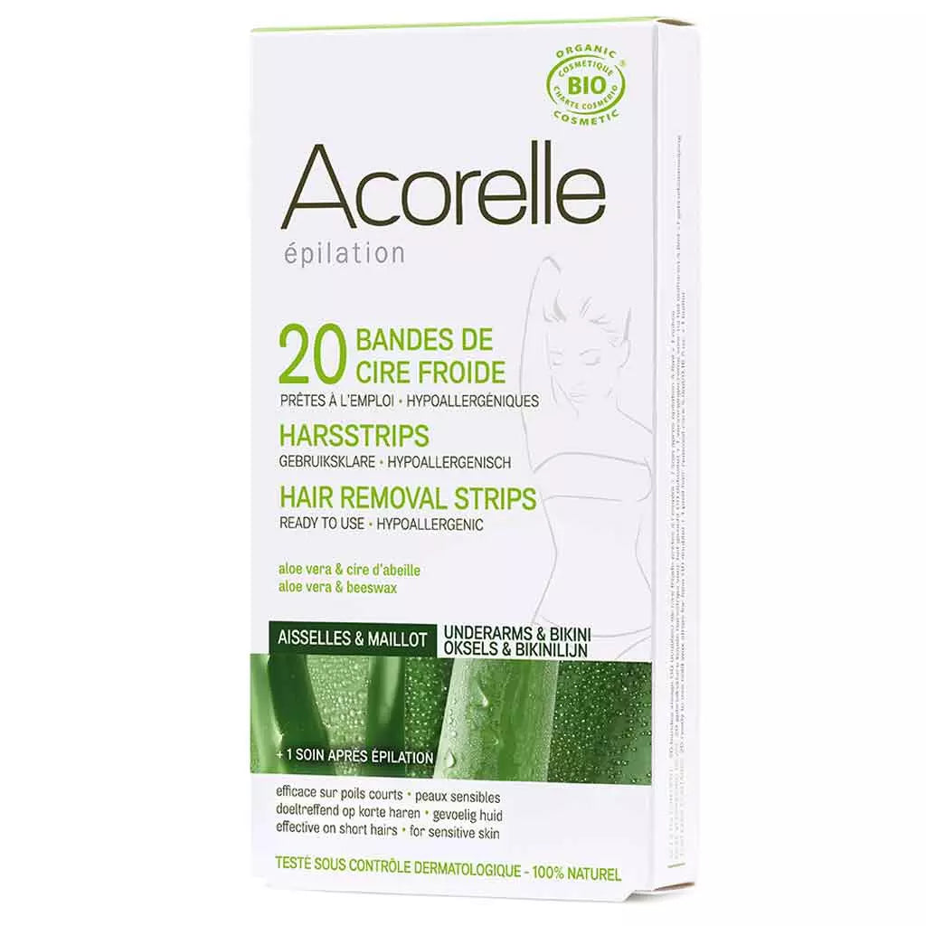 ACORELLE Cold Wax Hair Removal Strips- Armhuler & Bikinilinje