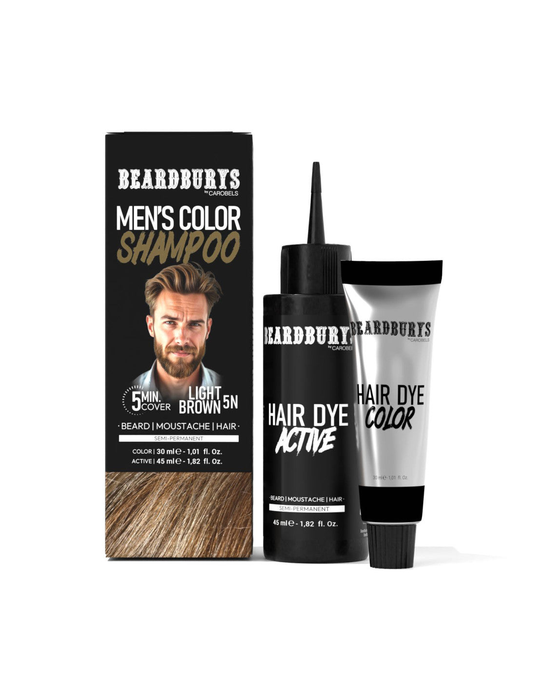 Beardburys Beard & Moustache Color 5N Light Brown