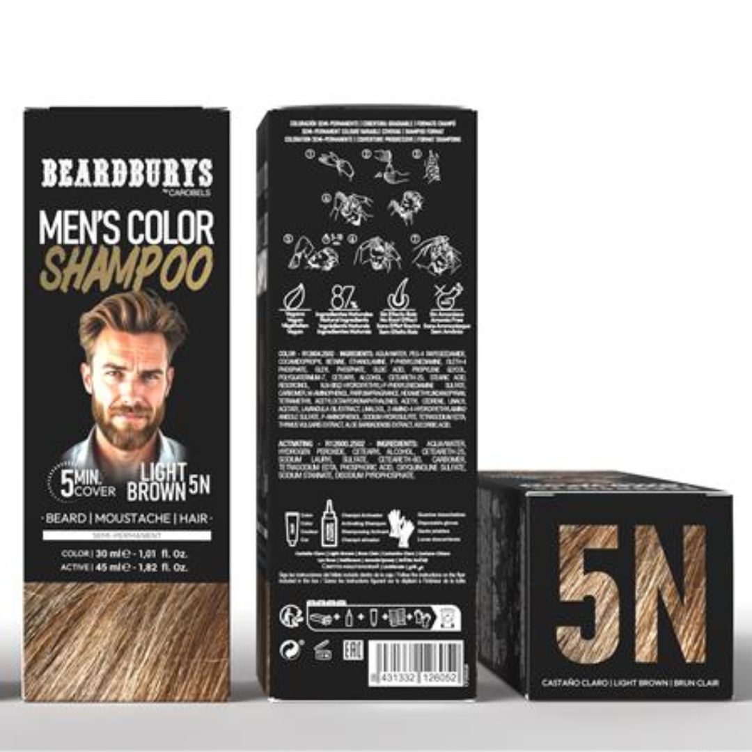 Beardburys Beard & Moustache Color 5N Light Brown