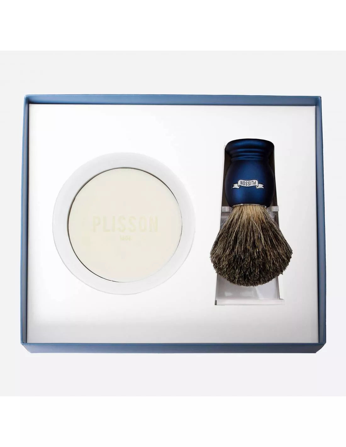 Plisson Starter Kit, High Mountain White Fibre & Shaving Bowl W/Soap