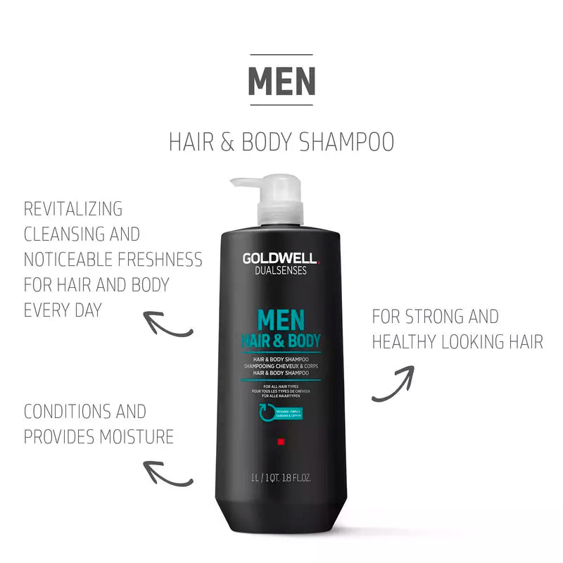 Goldwell Dualsenses Men Hair & Body Shampoo 1000ml
