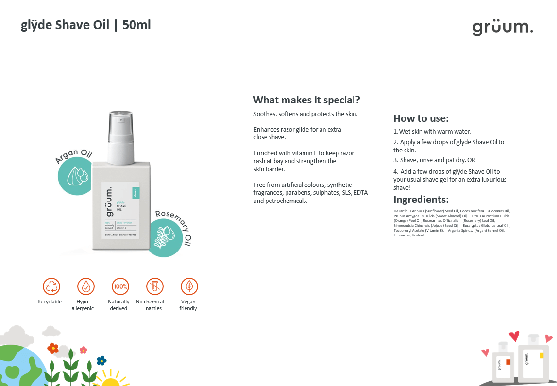 grüum glÿde Shave Oil-Barberolje-JKSHOP