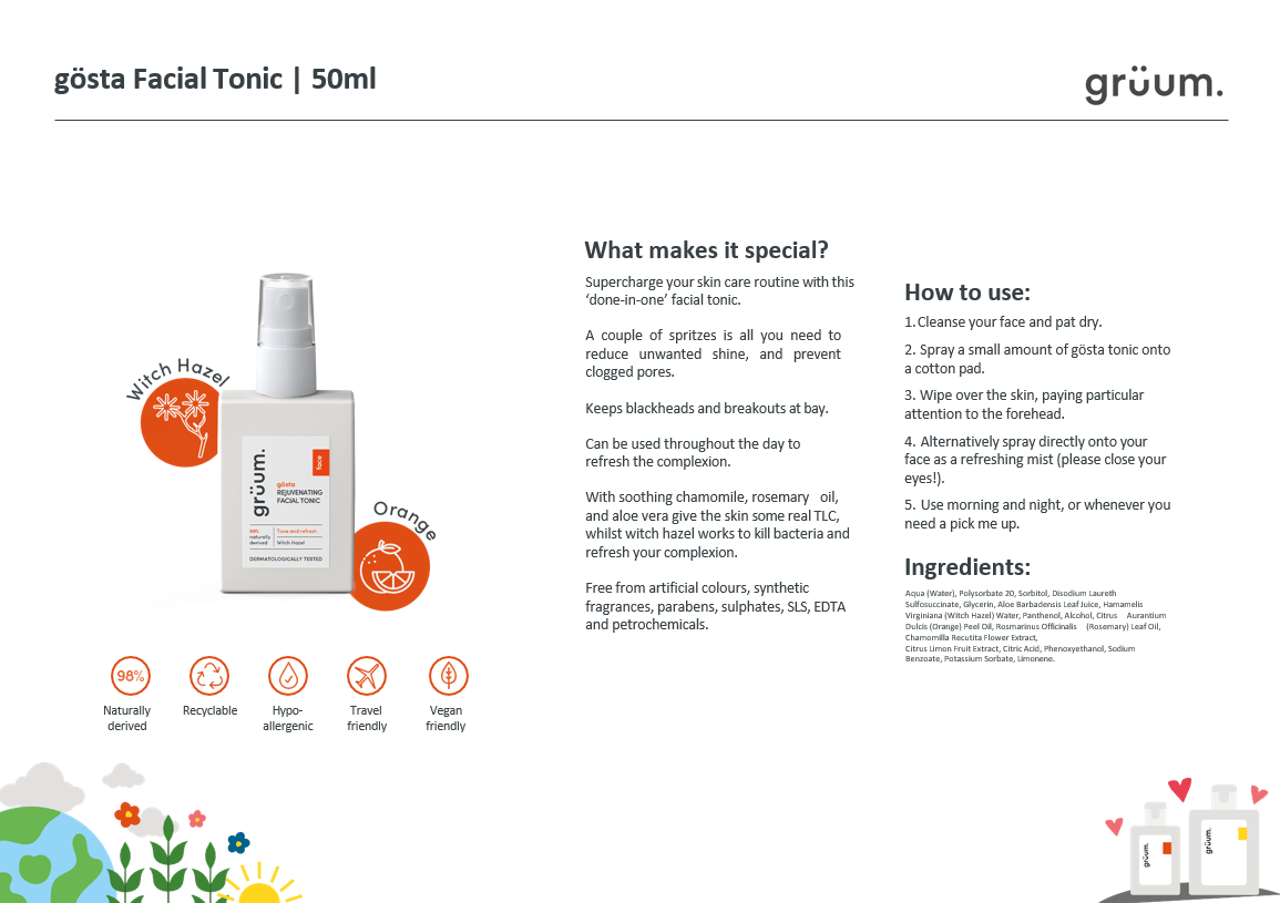 grüum gösta Rejuvenating Facial Tonic-Ansiktsserum-JKSHOP